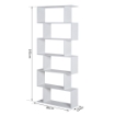 LIBRERIA DI DESIGN MODERNO 80 X 23 X 192 CM SCAFFALE BIANCO