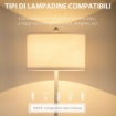 LAMPADA DA TERRA A PIANTANA CON 2 MENSOLE E PARALUME TESSUTO Ø40X163CM BIANCO