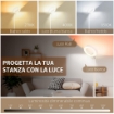 LAMPADA DA TERRA IN ACCIAIO 25X168 CMCON LUCE LED COLORE BIANCO