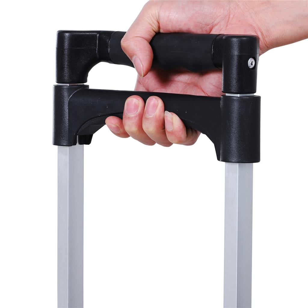 TFGXUE Carrello per salire le scale, pieghevole, fino a 75 kg, carrello in alluminio, carrello con 2 ruote triangolari girevoli, con corda di fissaggio, carrello per salire le scale