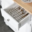 CREDENZA ALTA PER CUCINA MOBILE BUFFET IN LEGNO BIANCO