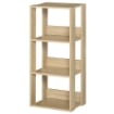 LIBRERIA SCAFFALE IN LEGNO CON 3 RIPIANI DESIGN ANTIRIBALTAMENTO 40X29.2X87.9 CM