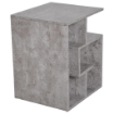 MOBILETTO LIBRERIA A 3 LIVELLI IN LEGNO GRIGIO EFFETTO CEMENTO 45 X 40 X 55 CM