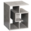 MOBILETTO LIBRERIA A 3 LIVELLI IN LEGNO GRIGIO EFFETTO CEMENTO 45 X 40 X 55 CM