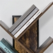 LIBRERIA DESIGN SCAFFALE IN LEGNO AD ALBERO IN STILE INDUSTRIALE CON 10 RIPIAN