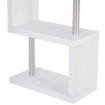 TAVOLO BANCONE CON MENSOLE LIBRERIA BIANCO LEGNO 175 X 30 X 164.5CM