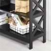 TAVOLO CONSOLLE CON 2 CASSETTI E 2 MENSOLE IN MDF 100 X 30.5 X 80 CM NERO