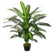 PIANTA TROPICALE DECORATIVA DRACENA FINTA IN PLASTICA CON VASO