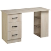 SCRIVANIA PC MODERNA CON 3 CASSETTI E 3 SCAFFALI IN LEGNO 120 X 49 X 72 CM