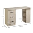 SCRIVANIA PC MODERNA CON 3 CASSETTI E 3 SCAFFALI IN LEGNO 120 X 49 X 72 CM