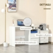 SCRIVANIA PC PER CAMERA E UFFICIO IN LEGNO 108 X 48 X 76 CM BIANCO