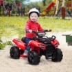 QUAD ELETTRICO PER BAMBINI CON BATTERIA RICARICABILE 6V 18-36 MESI ROSSO