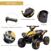 QUAD ELETTRICO PER BAMBINI 12 V ETÀ 3-5 ANNI GIALLO