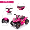 QUAD PER BAMBINI ELETTRICO CON BATTERIA RICARICABILE 6V ROSA