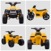 QUAD PER BAMBINI 18-36 MESI ATV ELETTRICO 6V VELOCITÀ 3KM/H NERO GIALLO