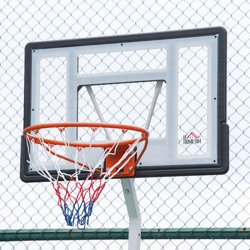 Panier De Basket HOMCOM Réglable Avec Tableau PVC Et Roues - Pour Jardin Ou Intérieur