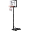 CANESTRO BASKET ALTEZZA REGOLABILE 160-210 CM IN ACCIAIO E BASE CON RUOTE