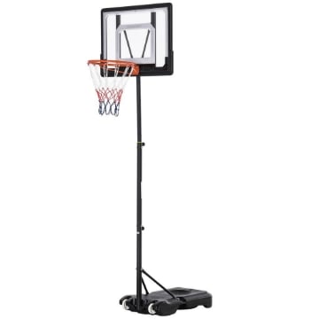 CANESTRO BASKET ALTEZZA REGOLABILE 160-210 CM IN ACCIAIO E BASE CON RUOTE