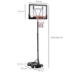 CANESTRO BASKET ALTEZZA REGOLABILE 160-210 CM IN ACCIAIO E BASE CON RUOTE