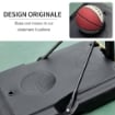 CANESTRO BASKET ALTEZZA REGOLABILE 231-305 CM BASE CON RUOTE IN ACCIAIO