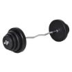 SET BILANCIERE DA 70KG CON 8 DISCHI PESI E BARRA CURVA IN ACCIAIO