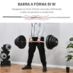 SET BILANCIERE DA 70KG CON 8 DISCHI PESI E BARRA CURVA IN ACCIAIO