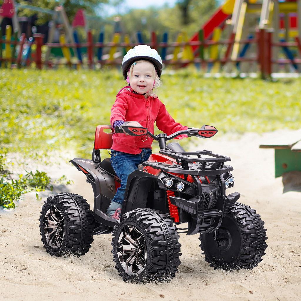 Quad Elettrico 12V Per Bambini Python – Rosso, 2-4 Anni, 2 Motori, Luci LED, Batteria 10Ah - 4