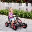 GO KART A PEDALI PER BAMBINI DA 5-12 ANNI CON SEDILE REGOLABILE E RUOTE ROSSO