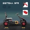 GO KART A PEDALI PER BAMBINI DA 5-12 ANNI CON SEDILE REGOLABILE E RUOTE ROSSO