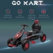 GO KART A PEDALI PER BAMBINI DA 5-12 ANNI CON SEDILE REGOLABILE E RUOTE ROSSO