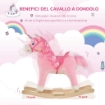 CAVALLO A DONDOLO PER BAMBINI 36-72 MESI ROSA