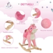 CAVALLO A DONDOLO PER BAMBINI 36-72 MESI ROSA