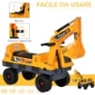 RUSPA GIOCATTOLO 2 IN 1 CON ESCAVATORE PER BAMBINI 2-3 ANNI 90X28X58 CM GIALLO