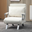 POLTRONA LETTO 2 IN 1 CON SCHIENALE INCLINABILE IN 5 POSIZIONI, 6569X82CM, BEIGE