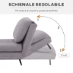 POLTRONA LETTO 2 IN 1 SINGOLA CON SCHIENALE REGOLABILE SU 3 LIVELLI