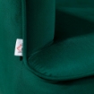 POLTRONA DA CAMERA DA LETTO IN TESSUTO EFFETTO VELLUTO VERDE