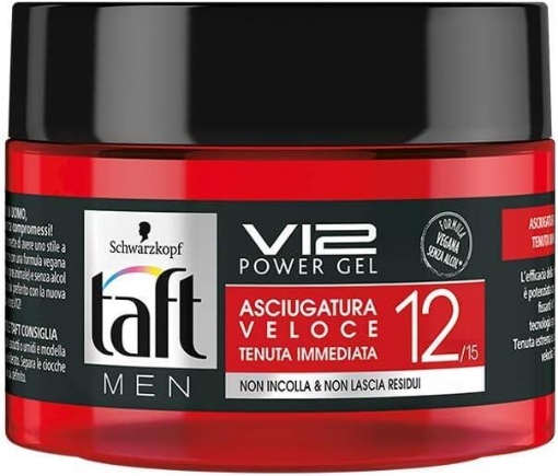 SCHWARZKOPF TAFT MEN V12 POWER GEL ASCIUGATURA VELOCE TENUTA IMMEDIATA