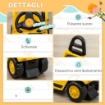 ESCAVATORE PER BAMBINI 3-4 ANNI CON PINZA PULSANTE PER SUONI GIALLO E NERO