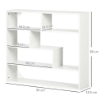 LIBRERIA A MURO MODERNA IN LEGNO A 4 LIVELLI 94X19.5X80 CM BIANCO