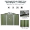 CASETTA DA GIARDINO CON 2 PORTE SCORREVOLI E 4 PRESE D'ARIA IN ACCIAIO E PP