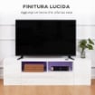 MOBILE TV 60" IN TRUCIOLATO CON 3 RIPIANI 2 ARMADIETTI E LUCI LED 