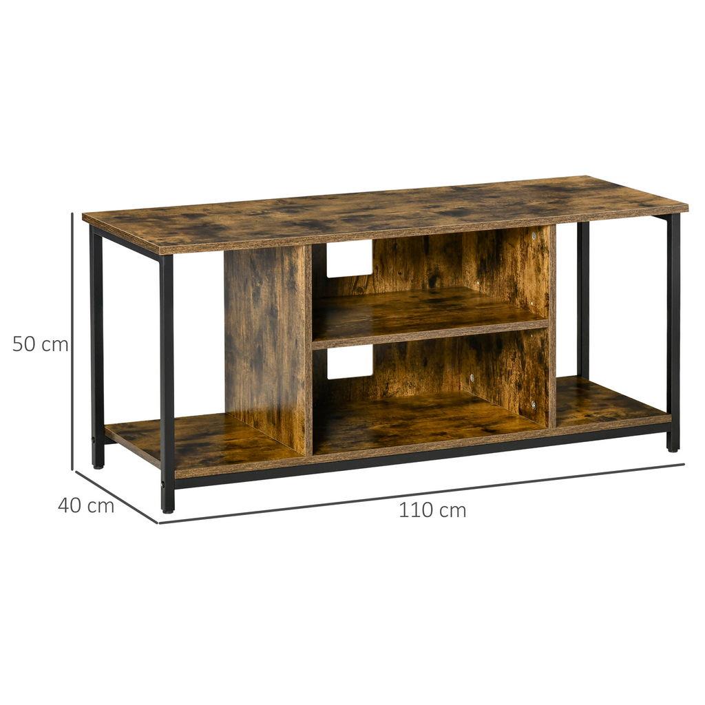 Furinno Jensen Farmhouse-Mobile Porta di fienile per TV Fino a 70 Pollici, Marrone Rustico, 39.60 (D) x 148.21 (W) x 60.50 (H) cm