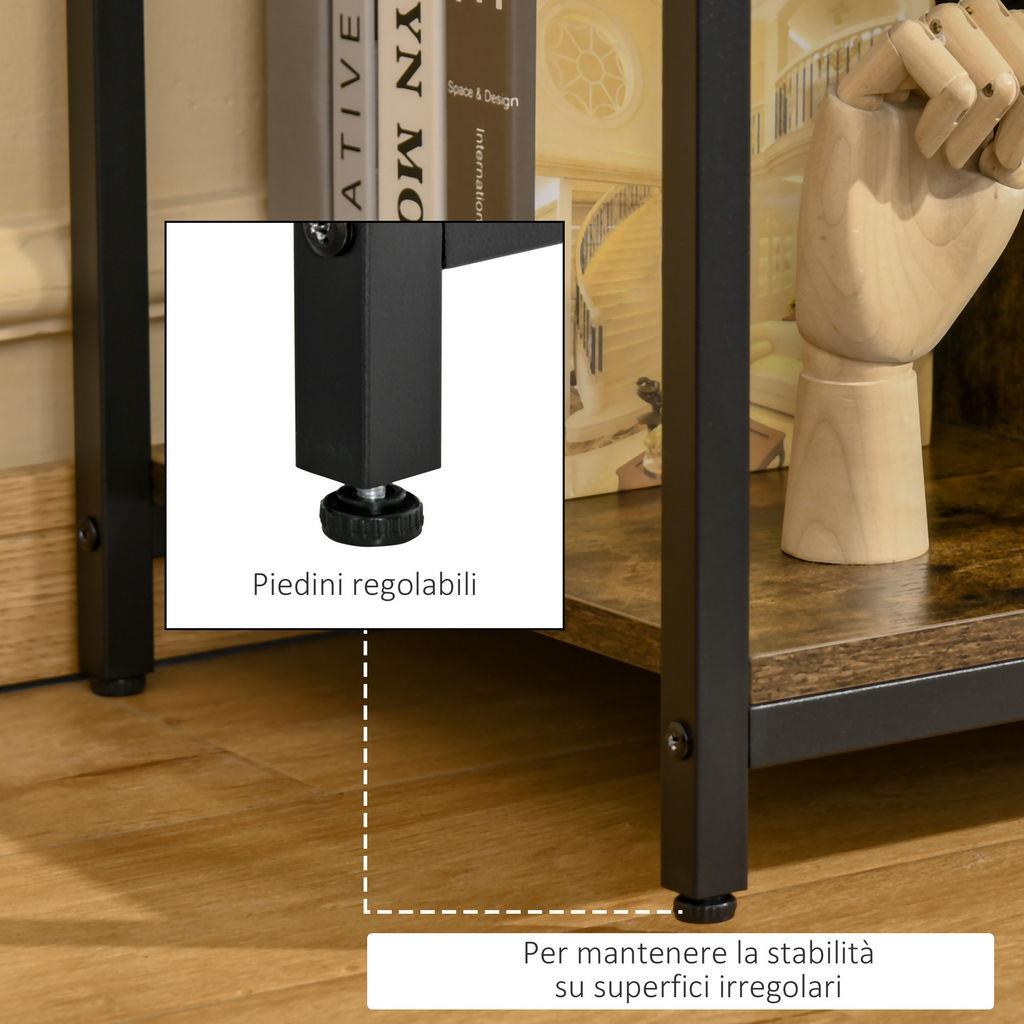 Sweetcrispy Comò 5 Cassetti In Tessuto Con Ripiani Aperti, Supporto TV E Mobile Consolle, Per Camera E Soggiorno - 2