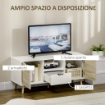 MOBILE TV MODERNO MAX 50" IN TRUCIOLATO CON CASSETTI 110 X 40 X 50 CM