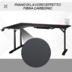 SCRIVANIA ANGOLARE GAMING CON GANCIO PER CUFFIE SUPPORTO GAMEPAD E TAPPETINO