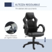 SEDIA DA UFFICIO STILE GAMING NERO