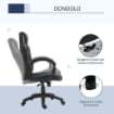 SEDIA DA UFFICIO STILE GAMING NERO