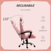 SEDIA DA GAMING ERGONOMICA CON ALTEZZA REGOLABILE E RECLINABILE ROSA