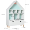 LIBRERIA SCAFFALE PORTAGIOCHI PER CAMERETTA CON MENSOLE A CUBI COLORATE