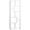 LIBRERIA MODERNA A 8 RIPIANI IN LEGNO TRUCIOLARE 70X24X178 CM BIANCO